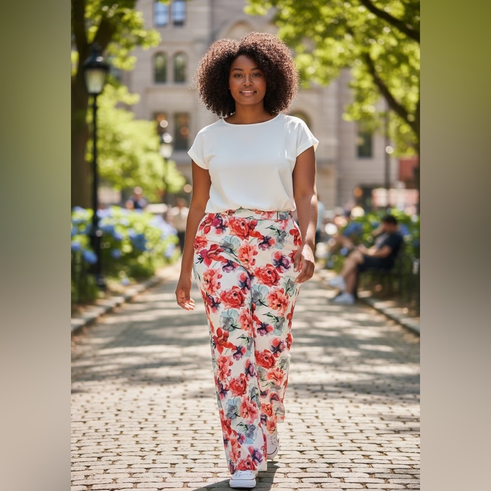 Wide legged dress pants